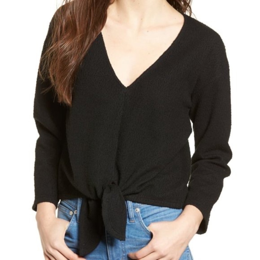 Madewell Textured Tie-front Top